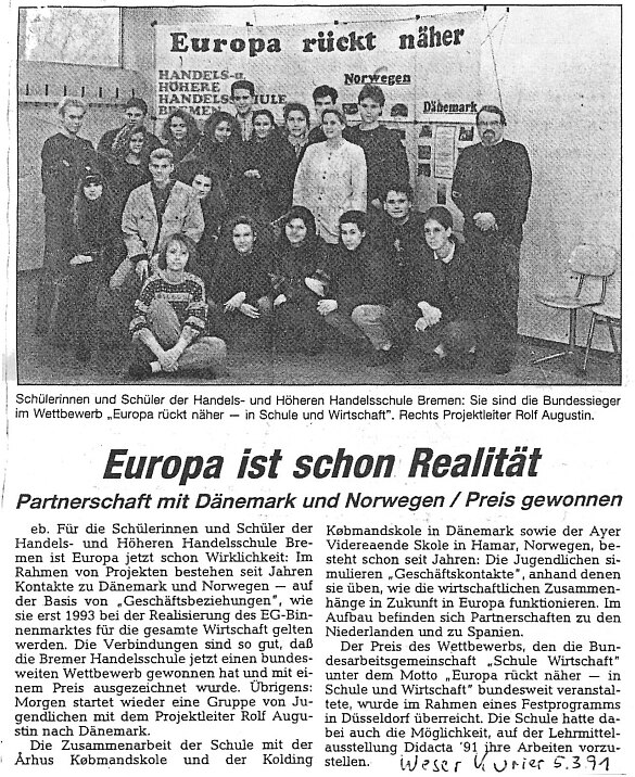 Sieg im Bundeswettbewerb Europa rückt näher – in Schule und Wirtschaft